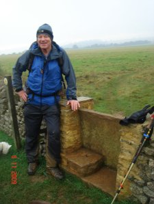 Arriving Belas Knap, Cotswold Way, 2009
