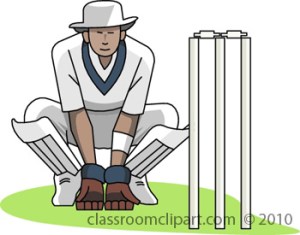 Wicket keeper (royalty-free clipart)