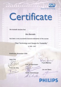 2006 Final CTT Certificate